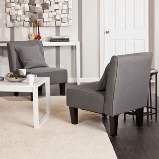 Holly   Martin Purban Cool Gray Slipper Chairs (set Of 2)