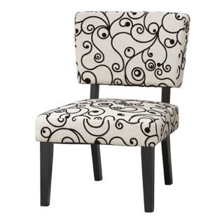 Taylor White/ Black Accent Chair