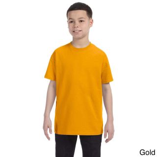 Jerzees Youth 50/50 Heavyweight Blend T shirt Gold Size L (14 16)