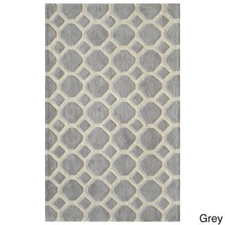 Hand tufted Honeycomb Polyester Rug (8 X 10)