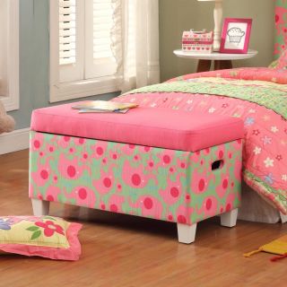Deluxe Fun Pink/ Green Storage Bench