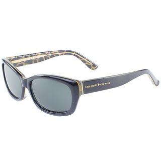 Kate Spade Womens Ginnie X30p Black Giraffe Polarized Plastic Sunglasses