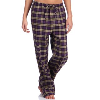 Leisureland Womens Plaid Purple Cotton Sleepwear Lounge Pants