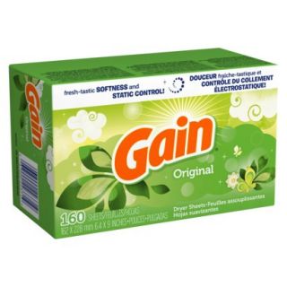 Gain® Original Dryer Sheets   160 Count