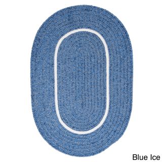 Cmi Haven White Border Indoor/ Outdoor Area Rug (8 X 10) Blue Size 8 x 10
