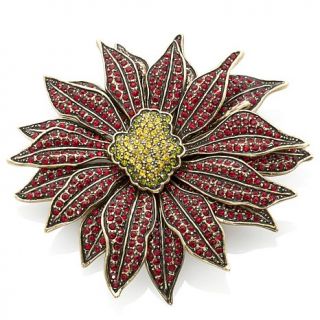 Heidi Daus "Pavé Poinsettia" Crystal Accented Pin