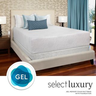 Select Luxury Select Luxury Gel Memory Foam 14 inch Medium Firm King size Mattress Set With EZ Fit Foundation Green ?? Size King