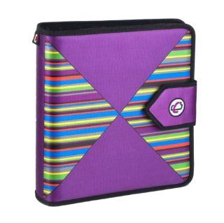 Case It Velcro Closure 2 inch 3 Ring Binder with Tab File, Purple Print (S 815 PPL P)  Office Binders 