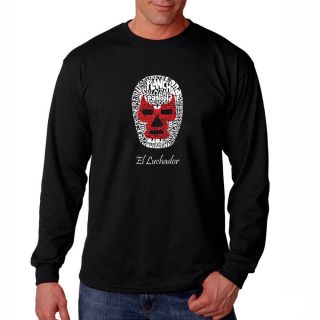 Los Angeles Pop Art Mens Luchador Wrestling Mask Long Sleeve T shirt