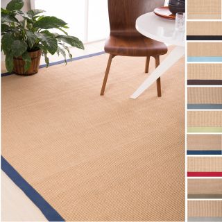 Surya Carpet, Inc. Hand woven Eco Natural Fiber Jute Cotton Bordered Casual Area Rug (9 X 13) Black Size 9 x 13