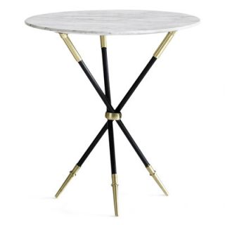 Jonathan Adler Rider Tripod End Table 9692 Finish Black and Brass