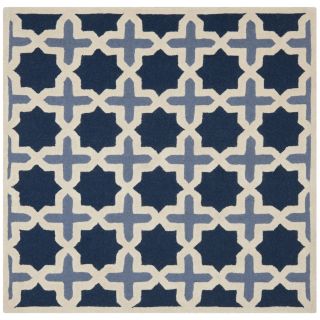 Safavieh Handmade Moroccan Cambridge Geometric Light Blue/ Ivory Wool Rug (4 Square)