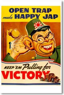 Open Trap Make Happy Jap   Vintage Reprint Poster   Prints