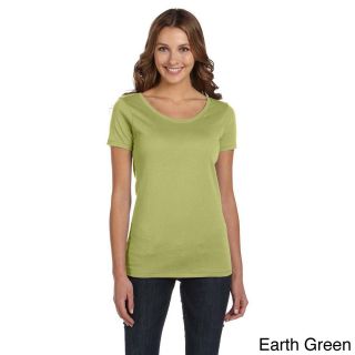 Alternative Alternative Womens Organic Cotton Scoop Neck T shirt Green Size L (12  14)