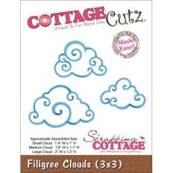 Cottagecutz Die 3 X3   Filigree Clouds Made Easy