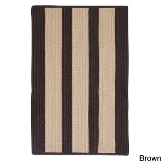 Cmi Light House Natural Stripe Reversible Outdoor Rug (8 X 10) Brown Size 8 x 10