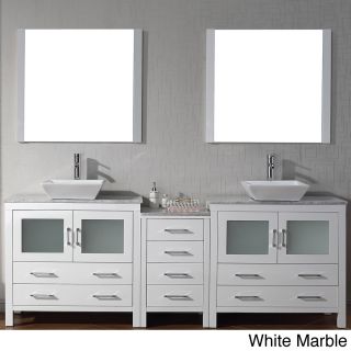 Virtu Virtu Usa Dior 90 Inch Double Sink Vanity Set In White White Size Double Vanities