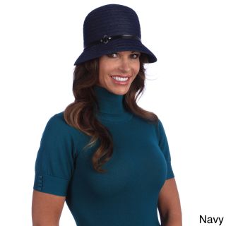 Swan Hat Swan Womens Year Round Navy Blue Denim Ribbon Packable Hat Navy Size One Size Fits Most