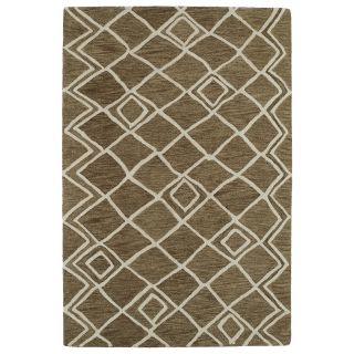 Hand tufted Utopia Lucca Brown Wool Rug (8 X 11)