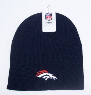 Denver Broncos Knit Beanie Hat Cap NFL Authentic OSFA  Sports Fan Beanies  Sports & Outdoors