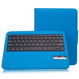 Moko ACER Iconia W4 820 Case   Wireless Bluetooth Keyboard Cover for ACER Iconia W4 820 8 " Inch Windows 8.1 Android Tablet, Light BLUE Computers & Accessories