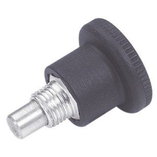 GN 822 Series Steel Non Lock out Type B Mini Indexing Plunger with Hidden Lock Mechanism, M10 x 1mm Thread Size, 7mm Thread Length, 6mm Item Diameter Metalworking Workholding