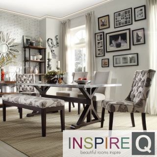 Inspire Q Trumbull Stainless Steel Dining Table