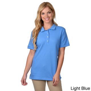 Journee Collection Journee Collection Womens Short sleeve Spread collar Polo Shirt Blue Size XL (16)