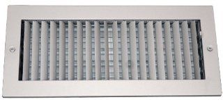 Speedi Grille SG 814 ASD 8 Inch by 14 Inch Soft White Steel Ceiling or Wall Register with Adjustable Single Deflection Diffuser    