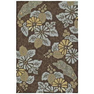 Indoor/ Outdoor Fiesta Chocolate Island Rug (76 X 9)