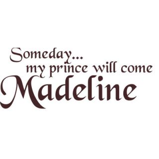 Alphabet Garden Designs Someday My Prince Will Come Wall Decal child129