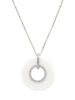 Maestro Ceramic Disc Pendant Necklace by Swarovski Jewelry