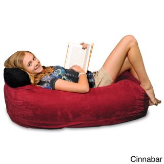 Theater Sacks Llc Theater Sack Kids Bean Bag Lounger In Plush Microsuede Red Size Small