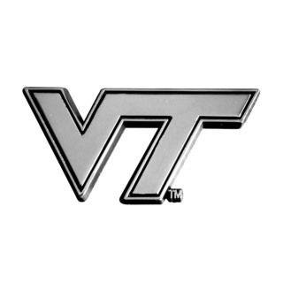 Virginia Tech Chromed Metal Emblem