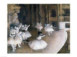 Ballet Rehearsal on the Stage, 1874 Poster Print by Edgar Degas (24 x 18)   Prints