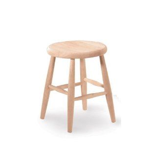 International Concepts 1S 818 18 Inch Scooped Seat Stool, Unfinished   Barstools Without Backs