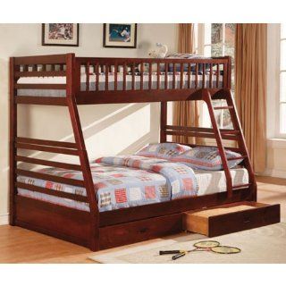 Shop California II Cherry Finish Full / Twin Size Bunk Bed at the  Furniture Store. Find the latest styles with the lowest prices from 247SHOPATHOME