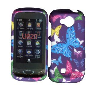 Blue Butterflies Samsung Reality U820 Case Cover Hard Phone Cover Snap on Case Faceplates Cell Phones & Accessories