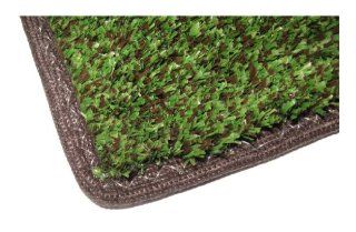 Indoor / Outdoor Turf Rug   8'x12'   GREEN&BROWN MULTI   Artificial Grass with Premium BOUND Nylon Edges. A Quality Dense Turf of 20 Oz. with a 3/8" Pile Height, 100% UV Olefin and a Classic Back backing. Many Custom Sizes & Shapes Ava