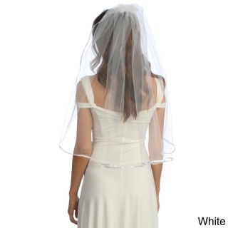 Bridal Veil Company Inc. Amour Bridal Single Tier Waist length Satin Veil White Size One Size Fits Most