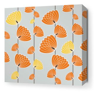 Inhabit Aequorea Floating Lotus Graphic Art on Canvas in Silver and Sunshine 