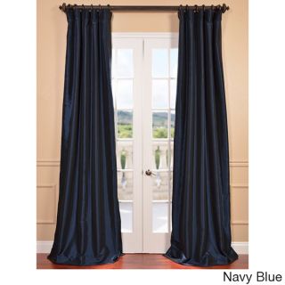 Eff Faux Silk Taffeta Solid Blackout Curtain Panel Blue Size 50 X 84