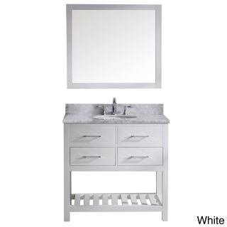 Virtu Virtu Usa Caroline Estate 36 inch Italian Carrara White Marble Single Sink Bathroom Vanity White Size Single Vanities