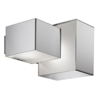 Zaneen Lighting Domino Inox Two Light Flush Mount  /  Wall Sconce in Stainles