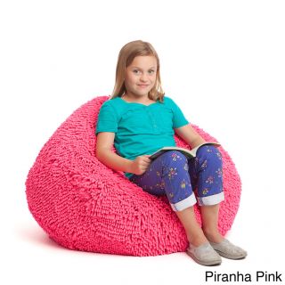Shag Shag Plush Furniture Bean Bag Pink Size Small