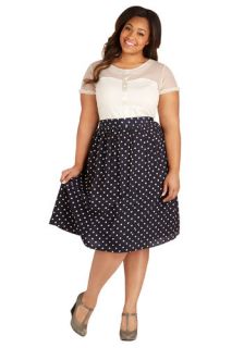 Sway for Tea Skirt in Dots   Plus Size  Mod Retro Vintage Skirts