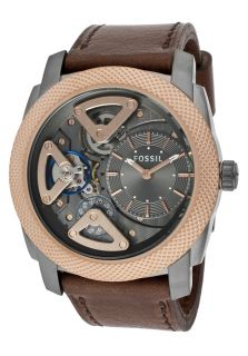 Fossil ME1122  Watches,Mens Machine Twist Automatic Quartz Brown Genuine Leather, Casual Fossil Automatic Watches