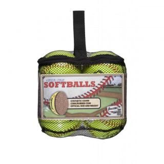 Franklin Sports Official League Yellow Softballs (pack Of 4)