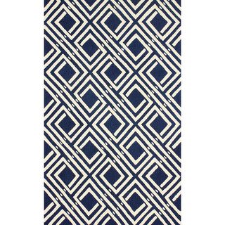 Nuloom Handmade Modern Maze Navy Blue Rug (5 X 8)