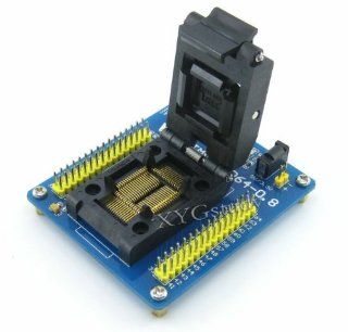 STM8 QFP64 0.8 STM8S STM8 LQFP64 QFP64 0.8mm Pitch Program Programming Programmer Adapter SWIM Port Yamaichi IC Test & Burn in IC51 0644 824 5 Socket Board Adapter @XYG Computers & Accessories